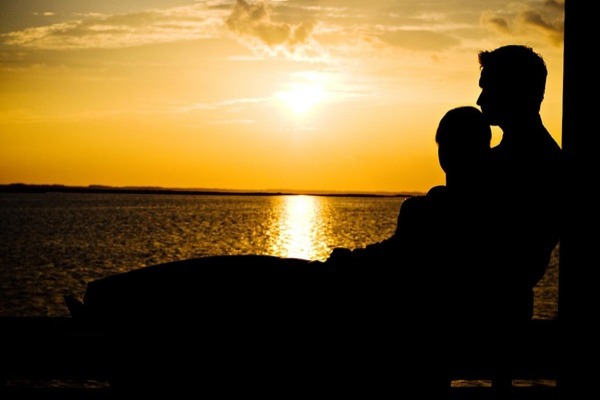 Her Pleasure Sunset Couple Silhouette